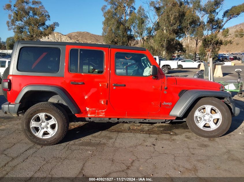 2019 Jeep Wrangler Unlimited Sport S 4X4 VIN: 1C4HJXDN4KW539039 Lot: 40921527