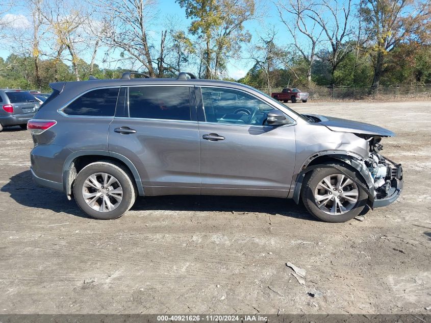 2014 Toyota Highlander Le Plus/Le Plus V6 VIN: 5TDZKRFHXES019341 Lot: 40921626