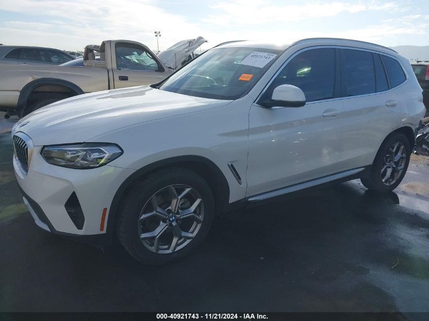 2022 BMW X3 Sdrive30I VIN: 5UX43DP03N9J57285 Lot: 40921743