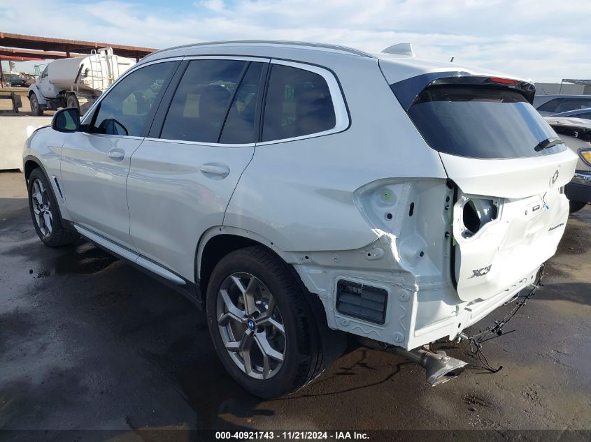 2022 BMW X3 Sdrive30I VIN: 5UX43DP03N9J57285 Lot: 40921743