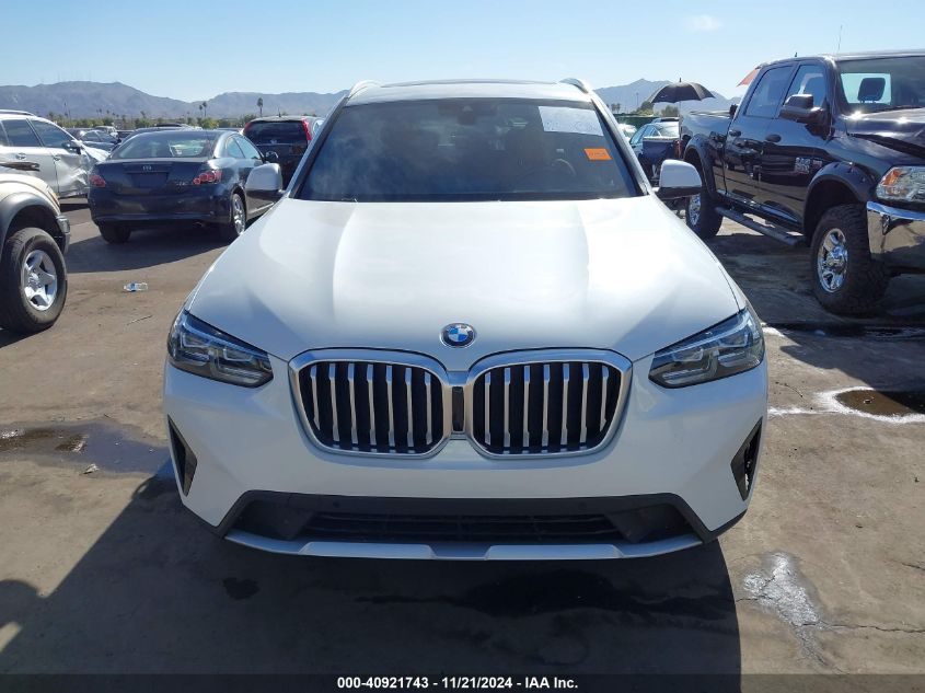 2022 BMW X3 Sdrive30I VIN: 5UX43DP03N9J57285 Lot: 40921743