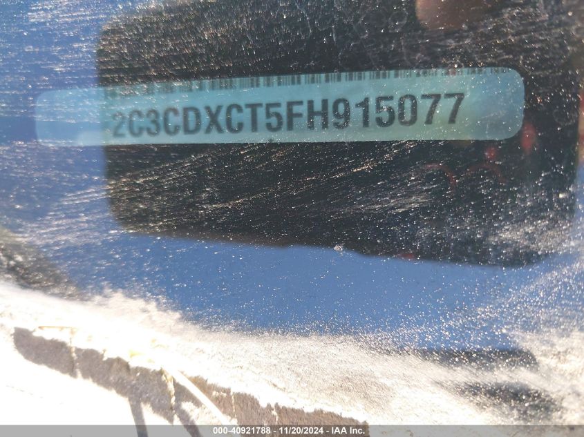 2015 Dodge Charger R/T VIN: 2C3CDXCT5FH915077 Lot: 40921788