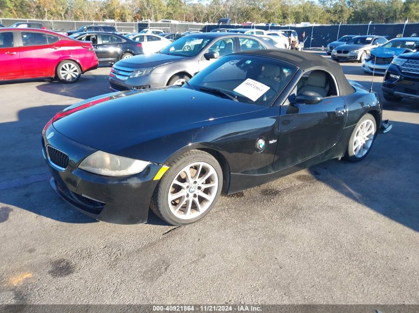 2007 BMW Z4 3.0I VIN: 4USBU33567LW60522 Lot: 40921864