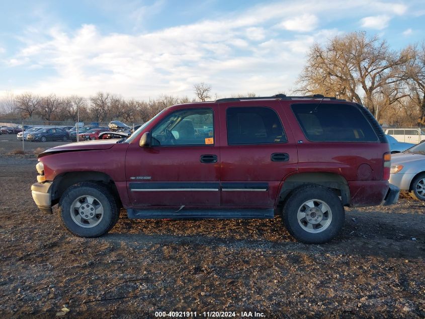 2001 Chevrolet Tahoe Ls VIN: 1GNEK13T01J257223 Lot: 40921911