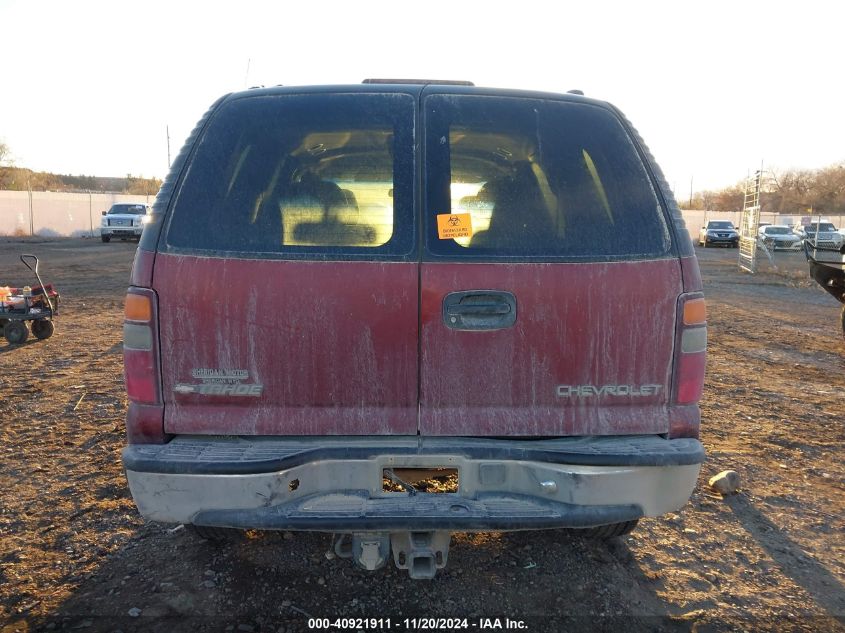 2001 Chevrolet Tahoe Ls VIN: 1GNEK13T01J257223 Lot: 40921911