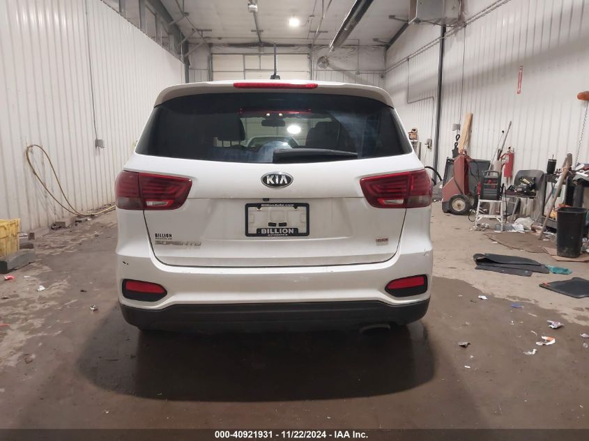 2019 Kia Sorento 2.4L Lx VIN: 5XYPGDA36KG542596 Lot: 40921931