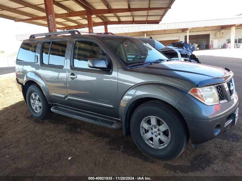 2005 Nissan Pathfinder Se Off-Road VIN: 5N1AR18U95C740347 Lot: 40921935