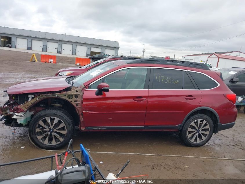 2016 Subaru Outback 2.5I Limited VIN: 4S4BSALC7G3212851 Lot: 40922019