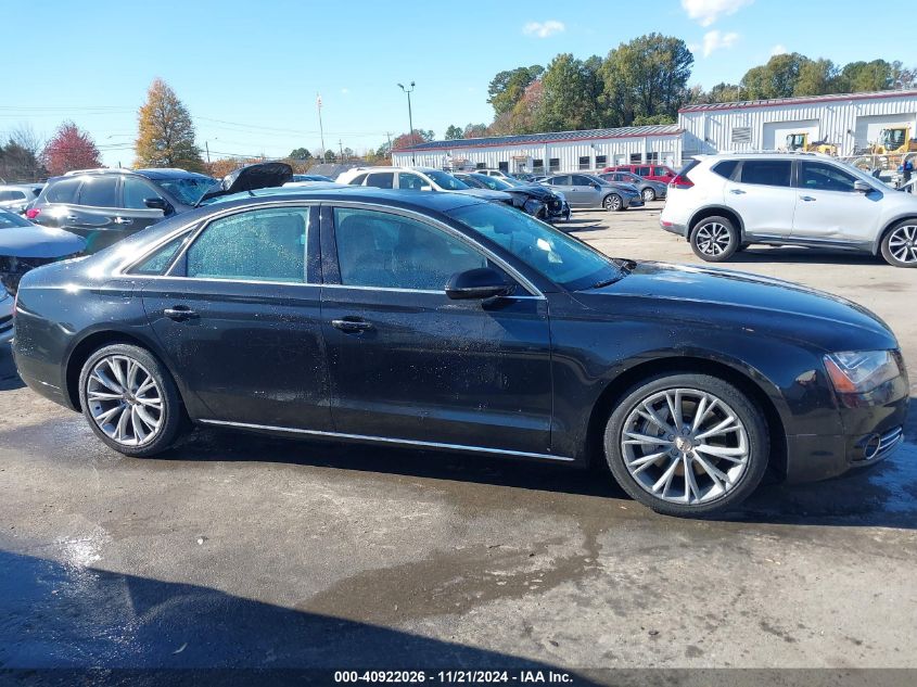 2013 Audi A8 3.0T VIN: WAUAGAFD8DN008594 Lot: 40922026