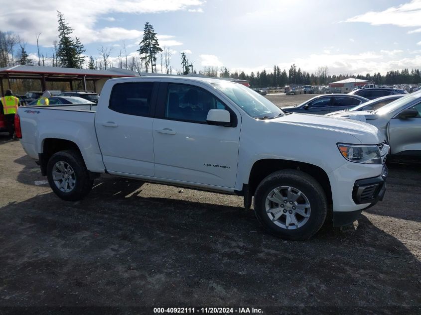 2021 Chevrolet Colorado 4Wd Long Box Lt/4Wd Short Box Lt VIN: 1GCGTCEN3M1222205 Lot: 40922111