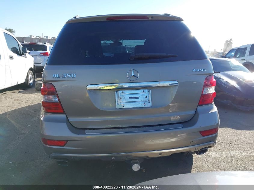 2010 Mercedes-Benz Ml 350 4Matic VIN: 4JGBB8GB1AA621196 Lot: 40922223