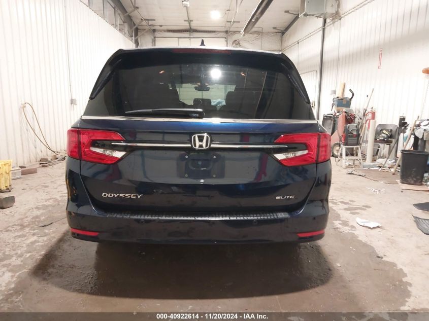 2022 Honda Odyssey Elite VIN: 5FNRL6H92NB011899 Lot: 40922614