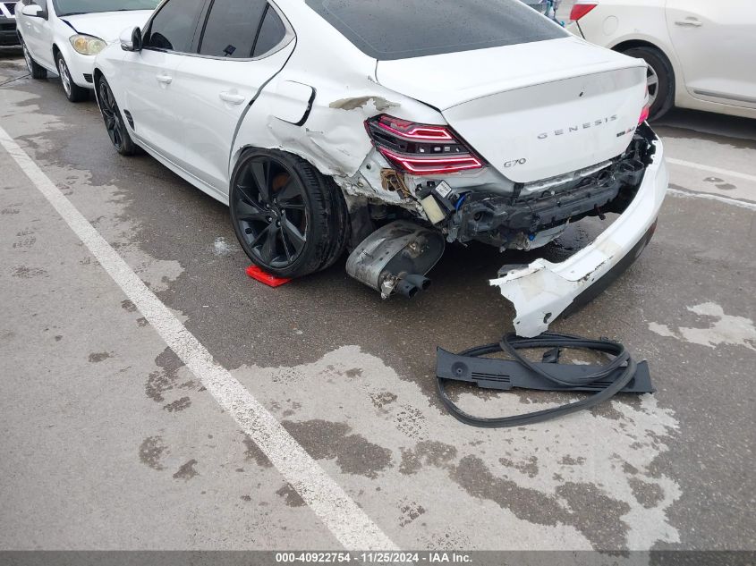 2022 GENESIS G70 VIN: KMTG54TE3NU087411