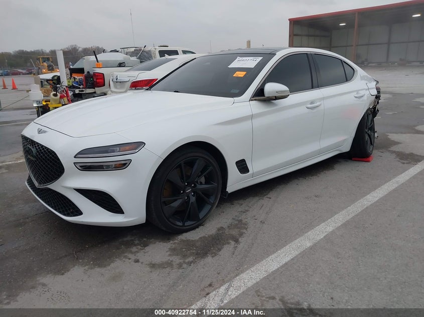 2022 GENESIS G70 VIN: KMTG54TE3NU087411