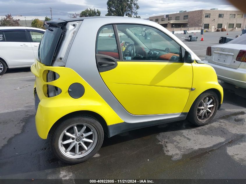 2008 Smart Fortwo Passion/Pure VIN: WMEEJ31X68K145500 Lot: 40922805