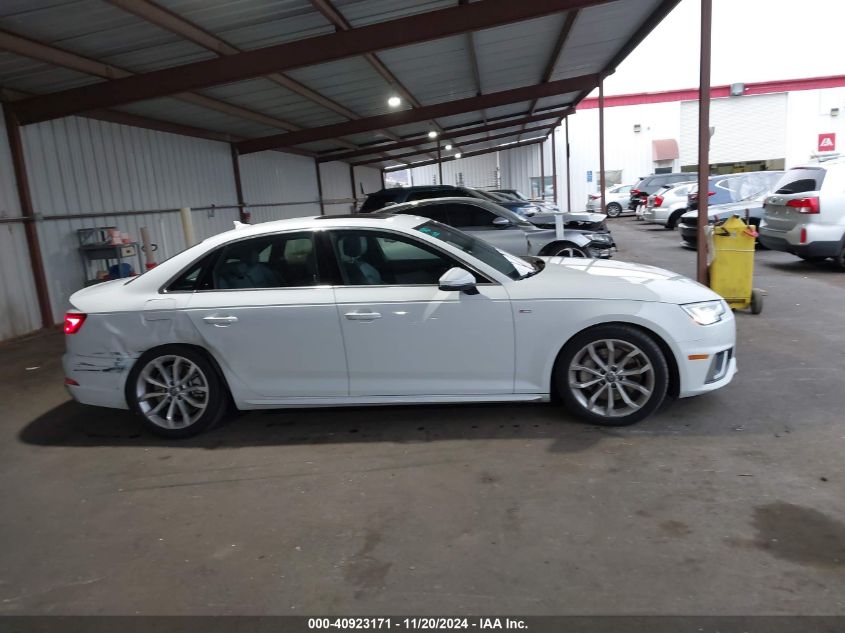 2019 Audi A4 45 Premium VIN: WAUFNAF45KA112217 Lot: 40923171