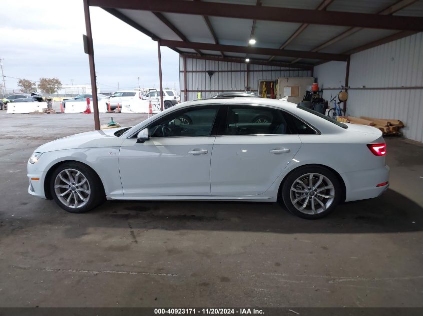 2019 Audi A4 45 Premium VIN: WAUFNAF45KA112217 Lot: 40923171