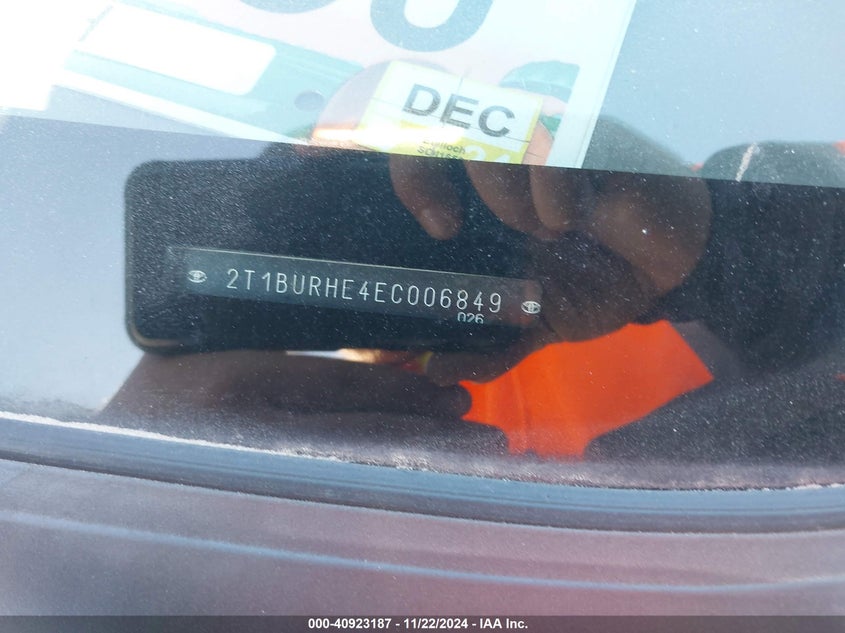 2014 TOYOTA COROLLA L - 2T1BURHE4EC006849