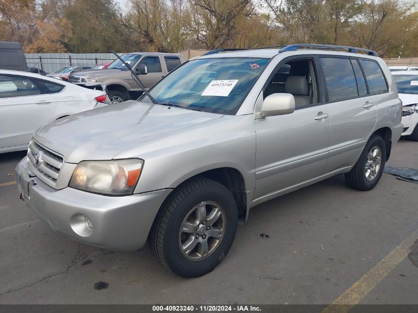 2007 Toyota Highlander V6 VIN: JTEEP21A470203399 Lot: 40923240