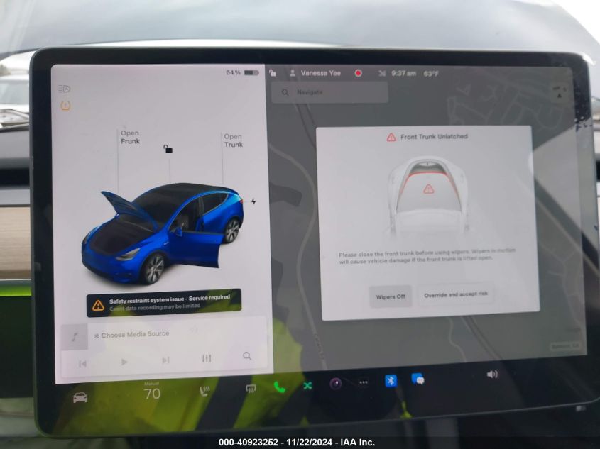 2021 Tesla Model Y Long Range Dual Motor All-Wheel Drive VIN: 5YJYGDEE9MF295956 Lot: 40923252