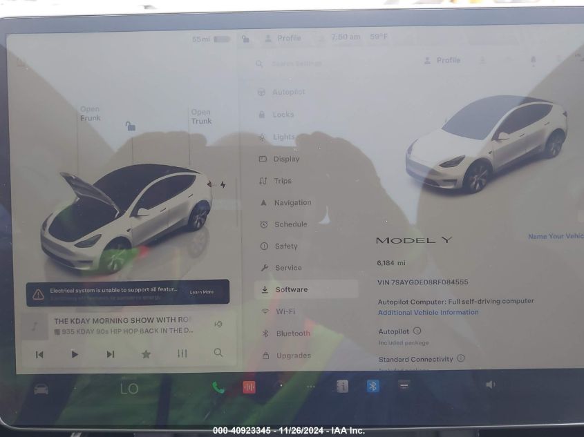 2024 Tesla Model Y Long Range Dual Motor All-Wheel Drive/Rwd VIN: 7SAYGDED8RF084555 Lot: 40923345
