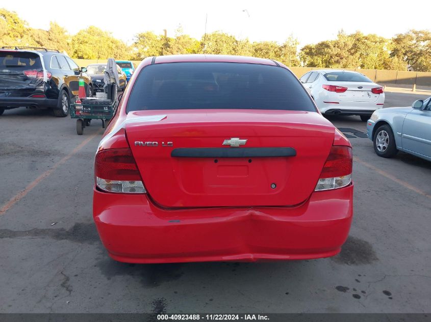 2006 Chevrolet Aveo Ls VIN: KL1TD566X6B661243 Lot: 40923488