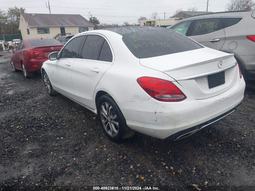 2016 Mercedes-Benz C 300 4Matic/Luxury 4Matic/Sport 4Matic VIN: 55SWF4KB9GU119805 Lot: 40923610