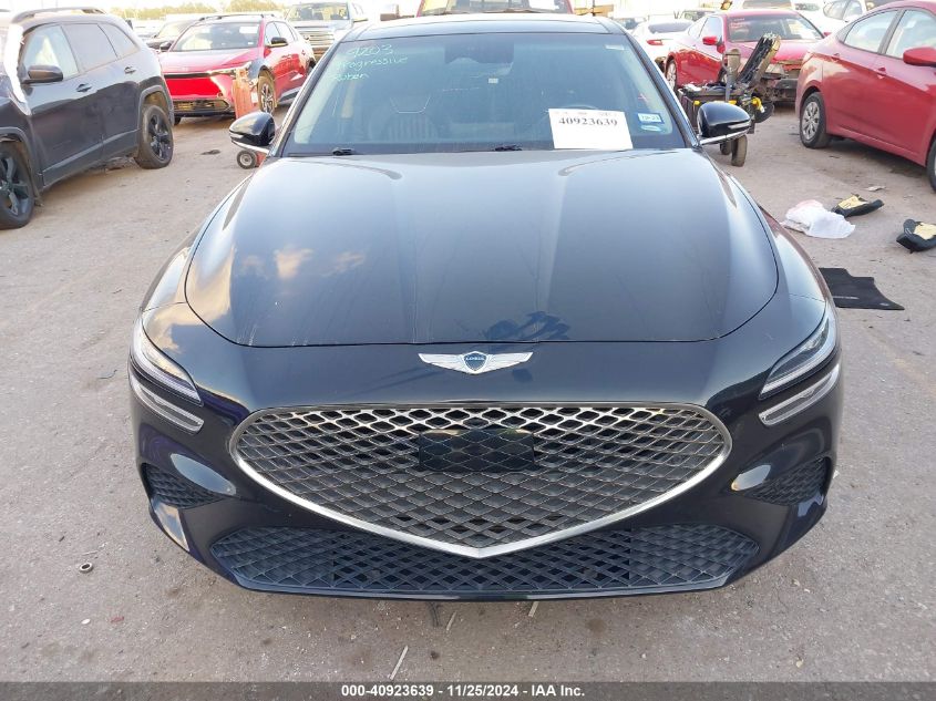 2022 Genesis G70 2.0T Rwd VIN: KMTG34TA3NU088108 Lot: 40923639