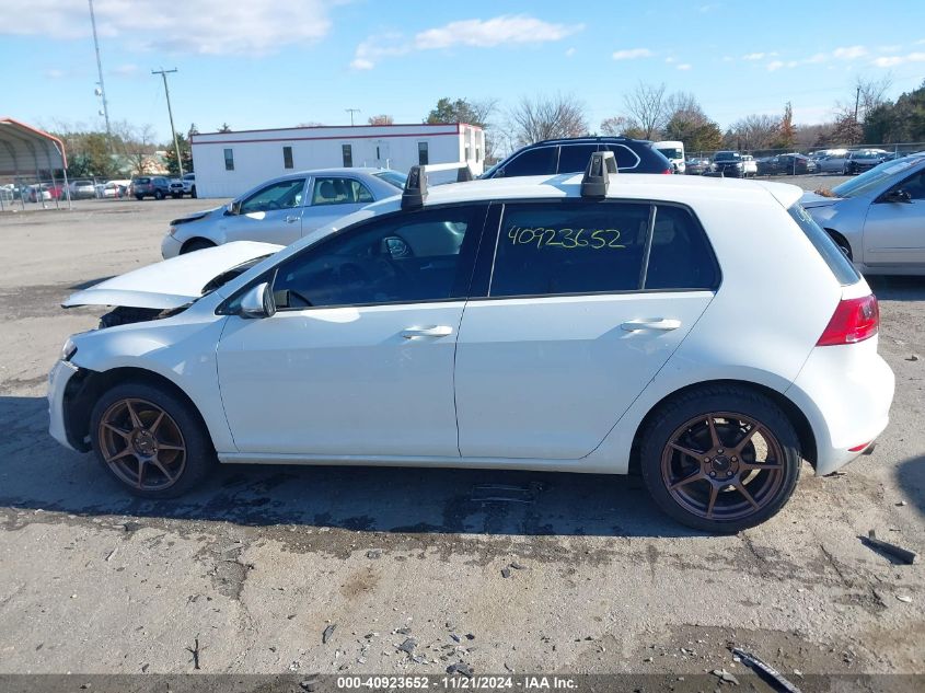 2016 Volkswagen Golf Tsi S 4-Door VIN: 3VW117AU2GM023649 Lot: 40923652