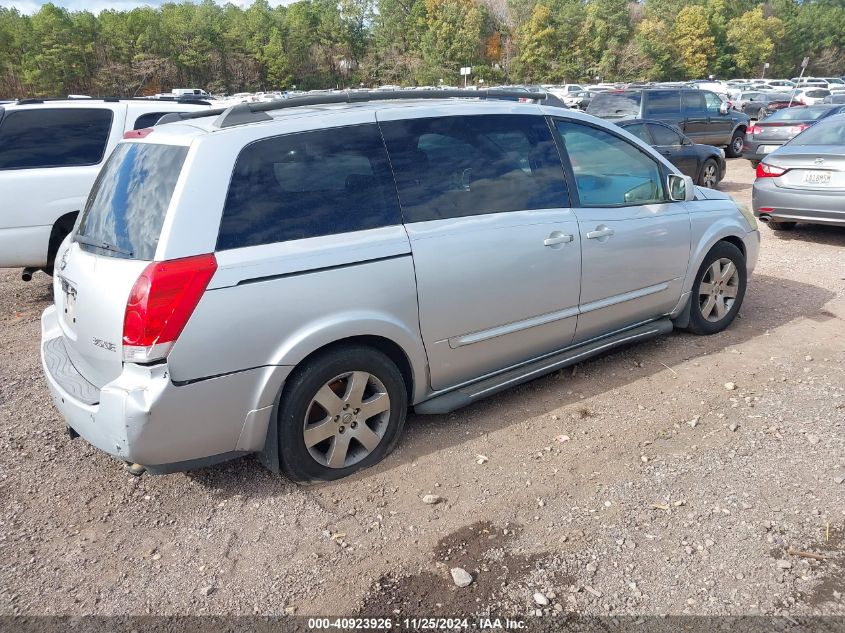 2004 Nissan Quest 3.5 Se VIN: 5N1BV28U44N306376 Lot: 40923926