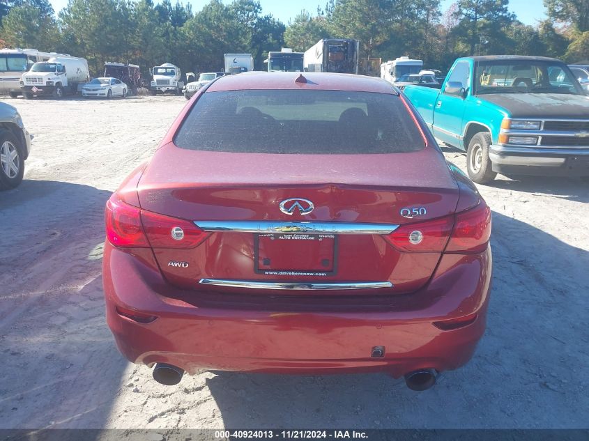 2014 Infiniti Q50 Premium VIN: JN1BV7AR1EM688917 Lot: 40924013