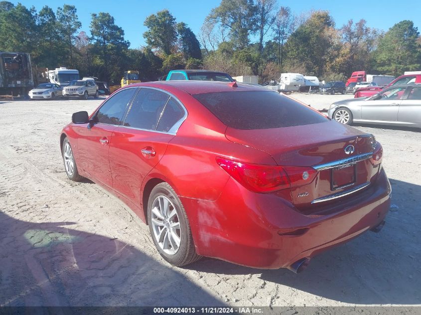 2014 Infiniti Q50 Premium VIN: JN1BV7AR1EM688917 Lot: 40924013