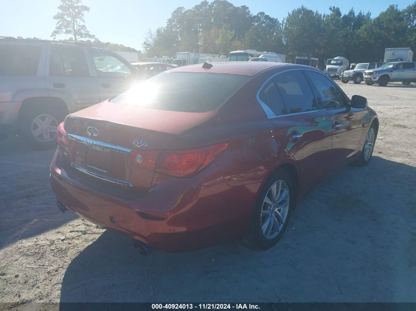 2014 Infiniti Q50 Premium VIN: JN1BV7AR1EM688917 Lot: 40924013