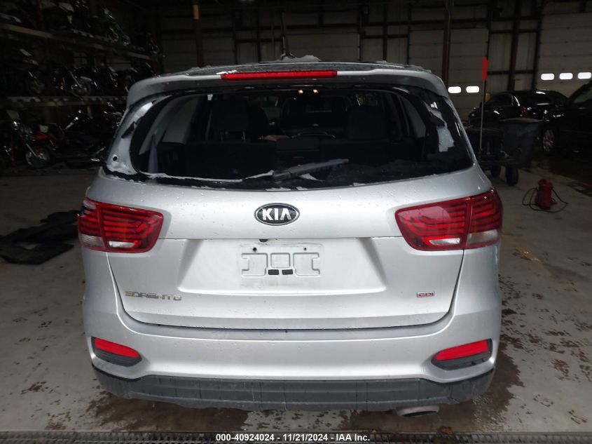 2019 Kia Sorento 2.4L Lx VIN: 5XYPGDA34KG551507 Lot: 40924024