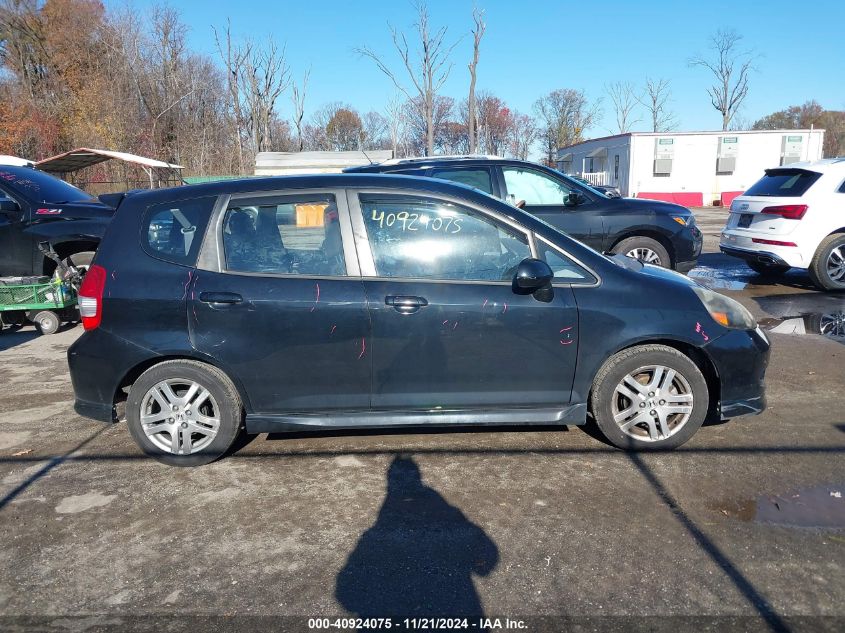 2007 Honda Fit Sport VIN: JHMGD38657S050516 Lot: 40924075