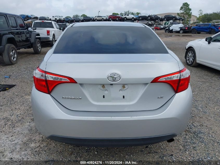 2016 Toyota Corolla Le VIN: 2T1BURHE2GC552245 Lot: 40924276