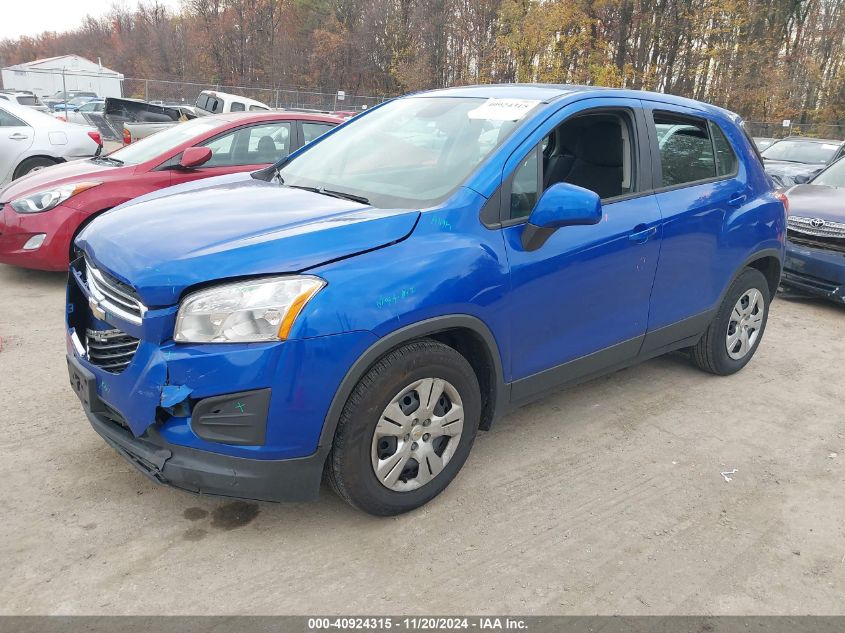 VIN KL7CJKSB6GB705501 2016 Chevrolet Trax, 1LS no.2