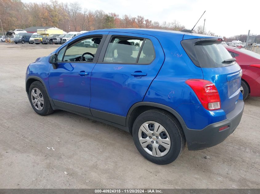 VIN KL7CJKSB6GB705501 2016 Chevrolet Trax, 1LS no.3