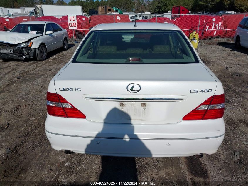 2006 Lexus Ls 430 VIN: JTHBN36F165046261 Lot: 40924325