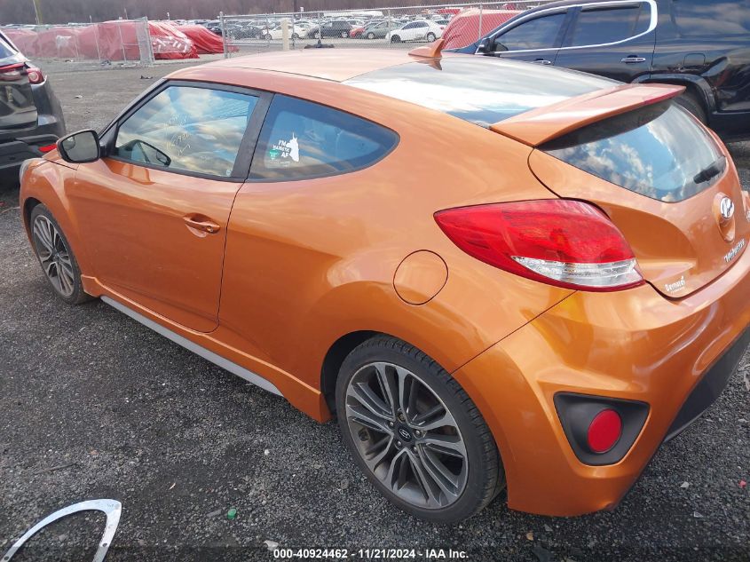 2016 Hyundai Veloster Turbo VIN: KMHTC6AE4GU302911 Lot: 40924462