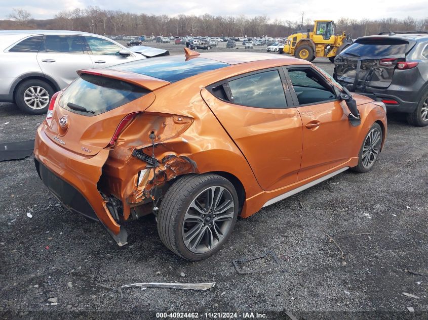 2016 Hyundai Veloster Turbo VIN: KMHTC6AE4GU302911 Lot: 40924462