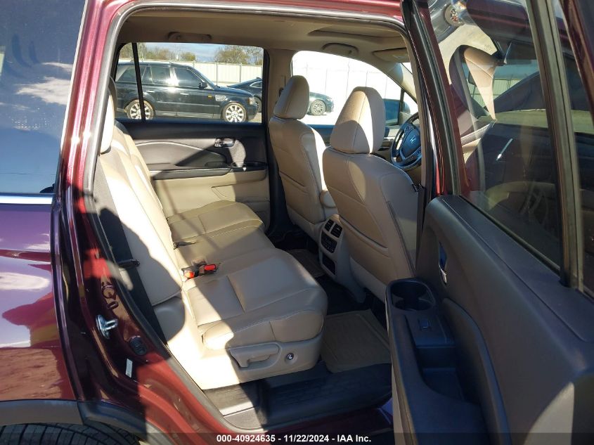 2016 Honda Pilot Ex-L VIN: 5FNYF5H50GB028293 Lot: 40924635