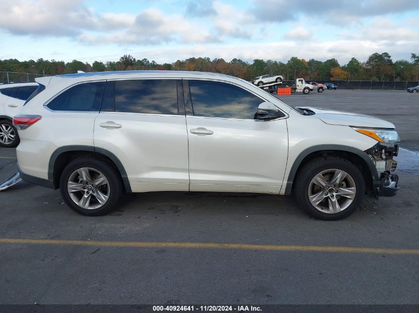 2016 Toyota Highlander Limited Platinum V6 VIN: 5TDYKRFH0GS152530 Lot: 40924641