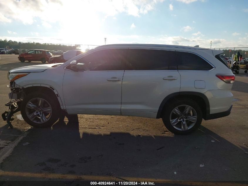 2016 Toyota Highlander Limited Platinum V6 VIN: 5TDYKRFH0GS152530 Lot: 40924641