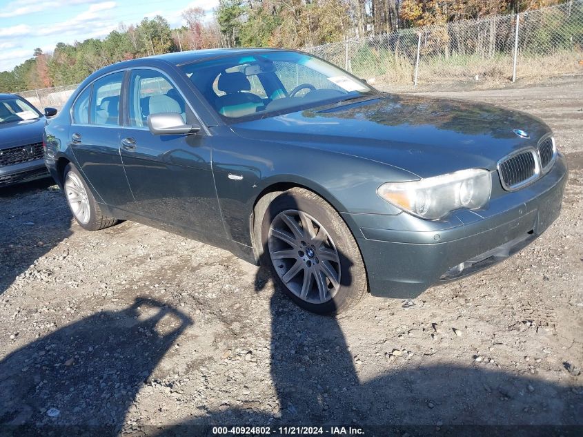 2003 BMW 745I VIN: WBAGL63403DP67753 Lot: 40924802