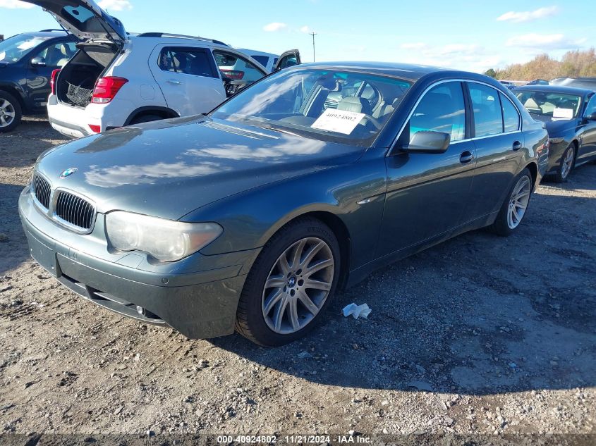 2003 BMW 745I VIN: WBAGL63403DP67753 Lot: 40924802