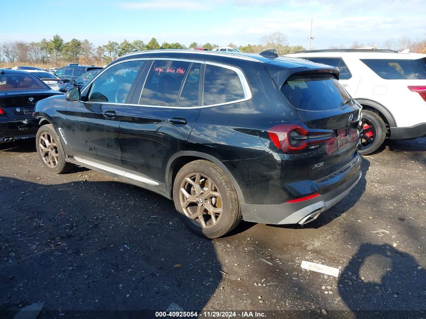 VIN WBX57DP09NN175326 2022 BMW X3, Xdrive30I no.3