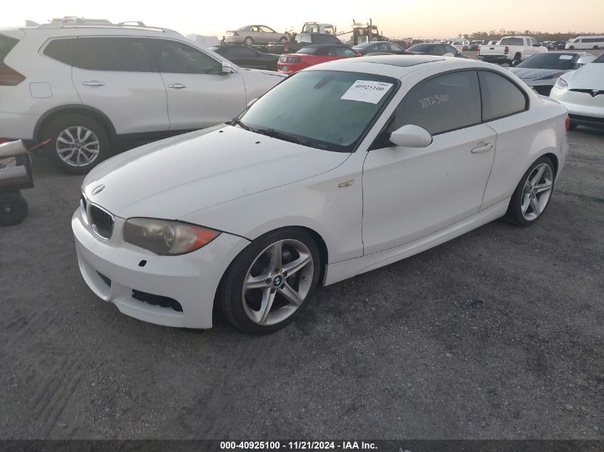 2008 BMW 135I VIN: WBAUC73528VF25553 Lot: 40925100