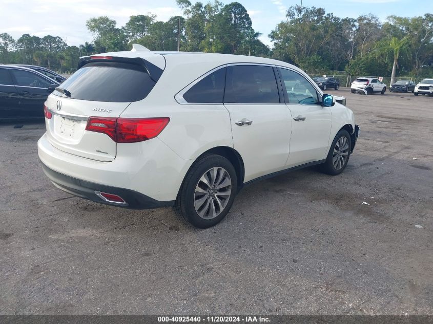 2015 Acura Mdx Technology Package VIN: 5FRYD4H48FB007308 Lot: 40925440