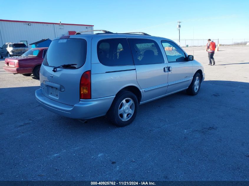 1999 Nissan Quest Gle/Gxe/Se VIN: 4N2XN11T9XD828305 Lot: 40925762